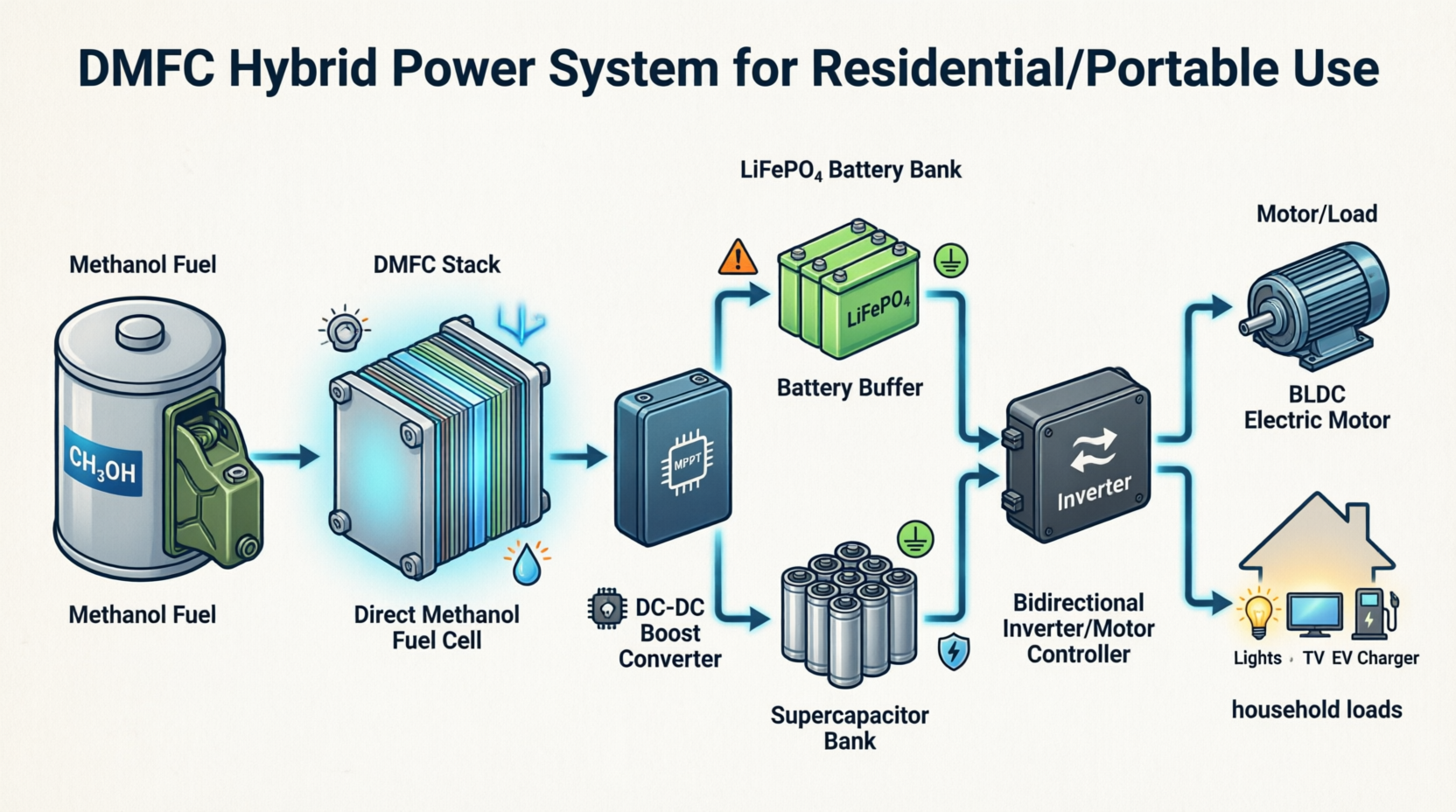Sistem Daya Hibrida DMFC Smart Range Extender