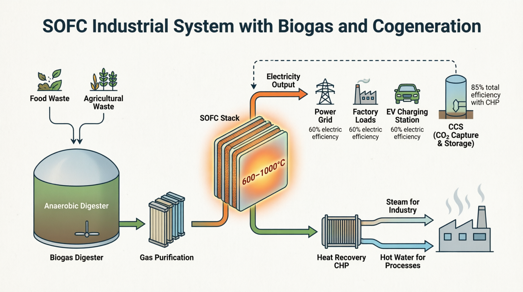 Sistem SOFC Industri Captive Power
